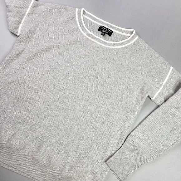 Banana Republic Filpucci Heather Gray Wool-Blend Crewneck Sweater Medium - Picture 8 of 8